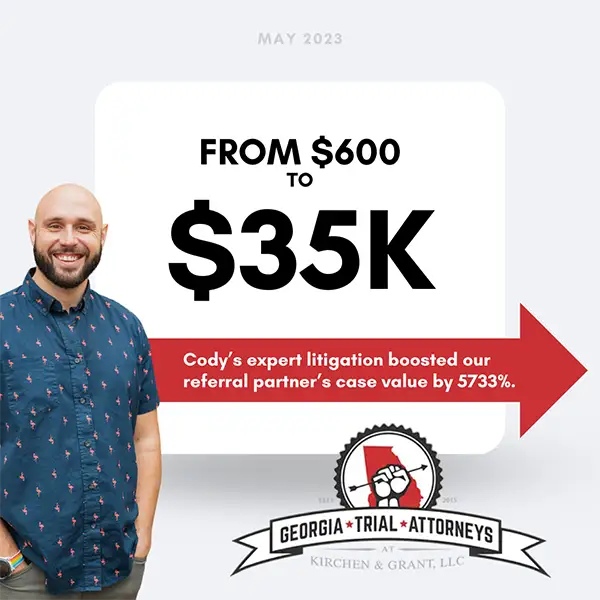 Cody secured 35K settlement